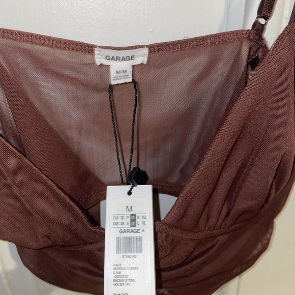 Brown Ruched Crop Top - Picture 3 of 3